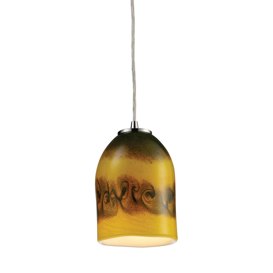 Cosmos 1-Light Comet Mini Pendant in Satin Nickel