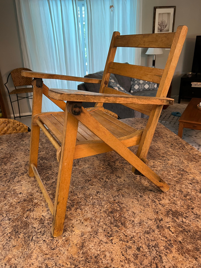 Child's Wooden Folding Chair