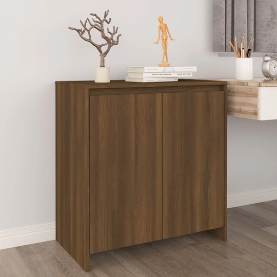 Sideboard Brown Oak 27.6"x15.7"x28.9" Engineered Wood