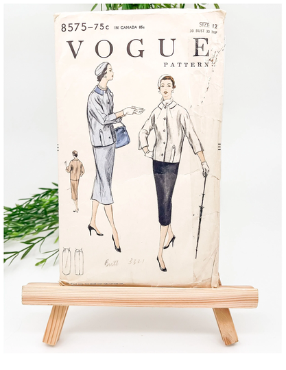 Vintage Sewing Pattern 50's Vogue 8575 | Women's Pencil Skirt & Jacket