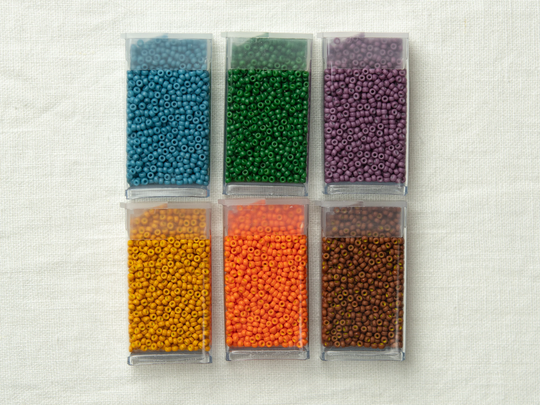 Miyuki 11/0 Round Seed Beads Color Pack - Special Dyed 6 Bead Set 15 Gram Containers