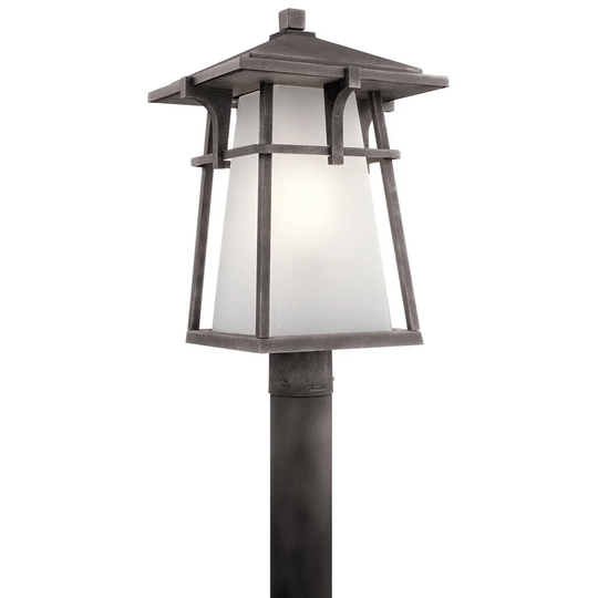 Kichler Lighting Beckett Collection 1-light Weathered Zinc Outdoor Post Mount