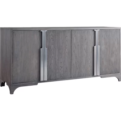 Palmer 74" Wide 4 Drawer Teak Wood Solid Wood Sideboard