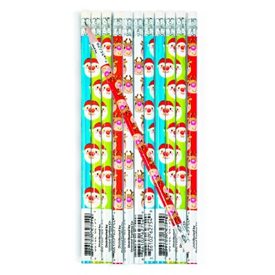 Ardehs 24 Piece Reindeer and Santa Pencils Party Favors Set
