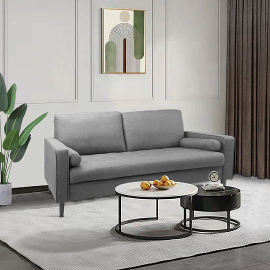 Velvetet Padded Loveseat Pillow Back Tufted Sofa with Removable Cushions Sofa
