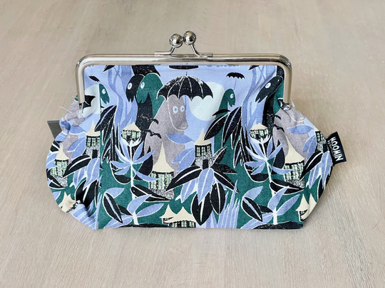 Large Pencil Case, Moomin Pouch With Hemulen, Canvas Makeup Bag, Finland