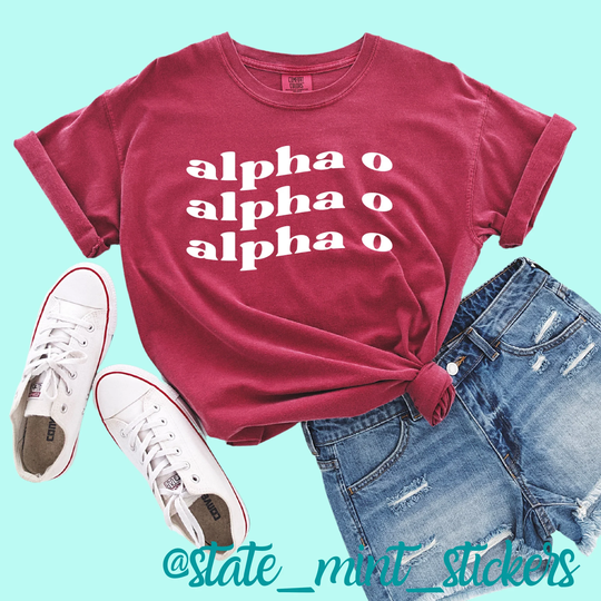 Alpha Omicron Pi Shirt | Comfort Colors Short Sleeve Tee T-Shirt Aoii Tshirt, Shirt, Alpha O Aopi Big Little, Bid Day