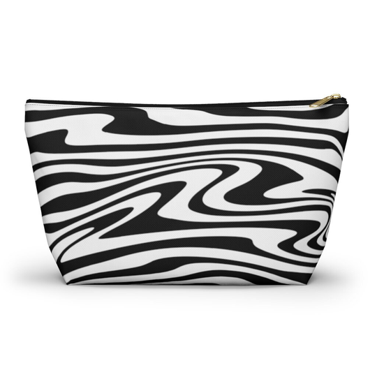 Warped Stripes Pouch, Cosmetic Bag, Pencil Case