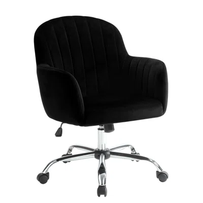 Felicle Contemporary Tufted Office Chair In Brown