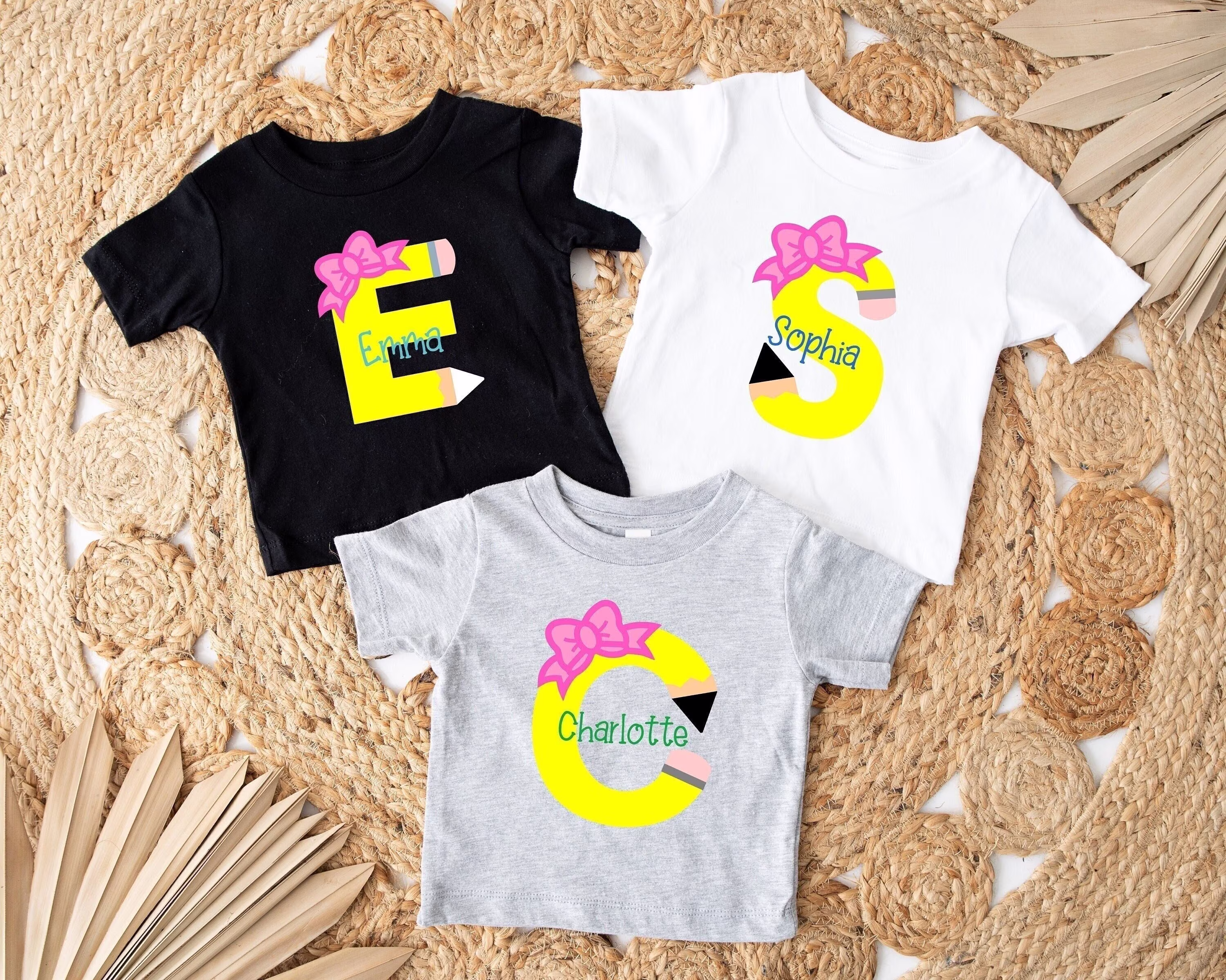Custom Back To School Shirt, Kindergarten First Day Of Personalized T-Shirt, Pencil Toddler Shirt