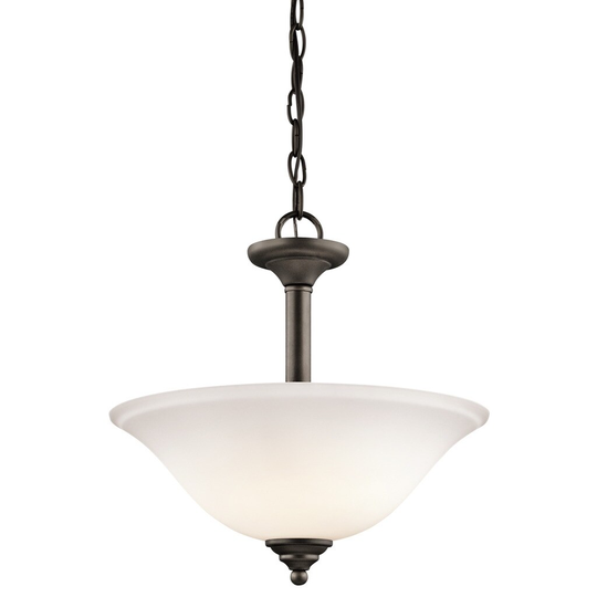 Kichler Lighting Armida Collection 2-light Olde Bronze Inverted Pendant/Semi-Flush Mount - olde bronze