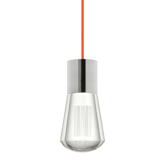 Tech Lighting Alva 4" Wide LED Mini Pendant with Orange Cord - 3000K
