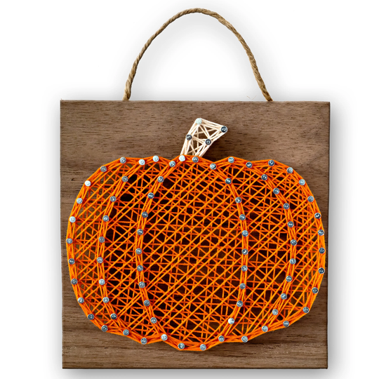 5" X Pumpkin String Art Kit | Diy Adult Halloween & Thanksgiving Holiday Craft Project