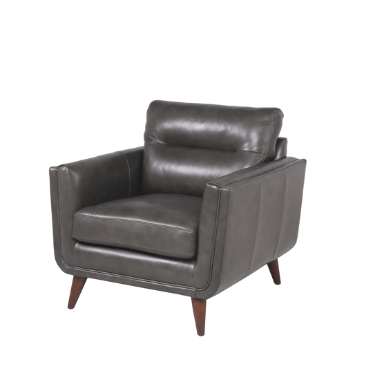 Strick & Bolton Varmlandsbro Camel Leather Chair - 36"Lx37"Dx35"H