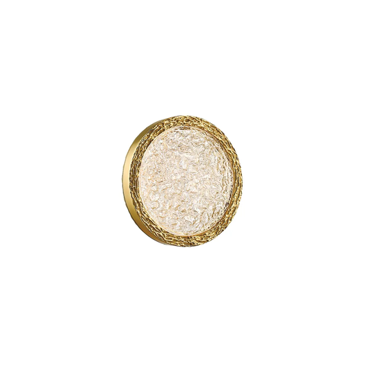 Avenue Lighting Bottega Collection polished solid brass and beveled glass LED round pendant - 15