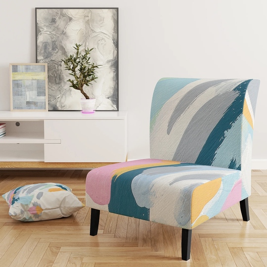 Designart 'Geometric Vortex II' Upholstered Modern Accent Chair