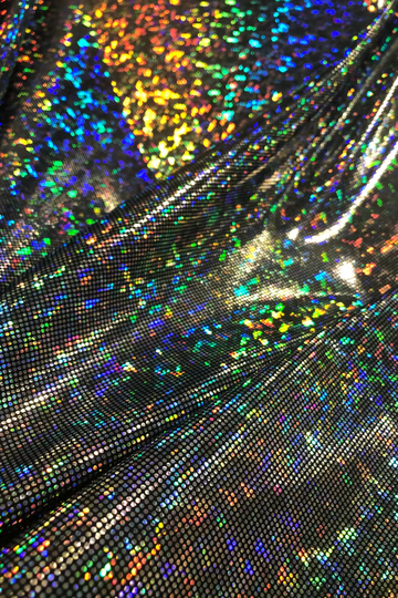 Silver Kaleidoscope Holographic Fabric | By The Yard