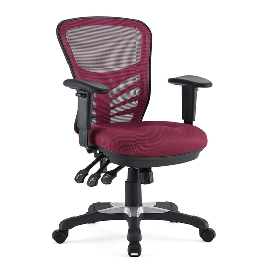 Modway Articulate Mesh Office Chair, Adjustable from 19.5 to 24 Inches High, Red - 36