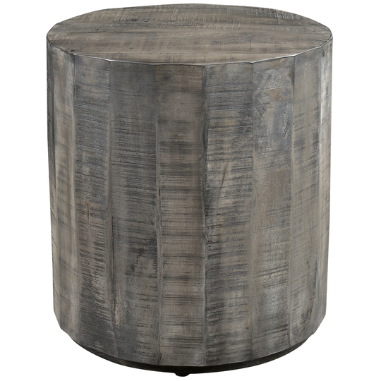 Eva Solid Mango Wood Accent Table