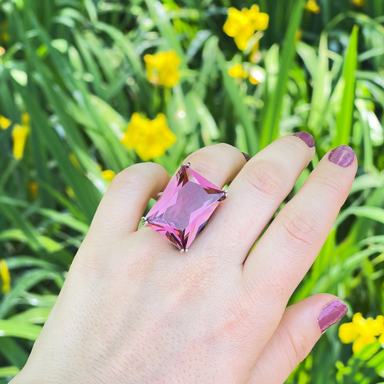 Huge Zultanite Stone Silver Ring, Color Changing Turkish Sultanite Diaspore, 925 Sterling