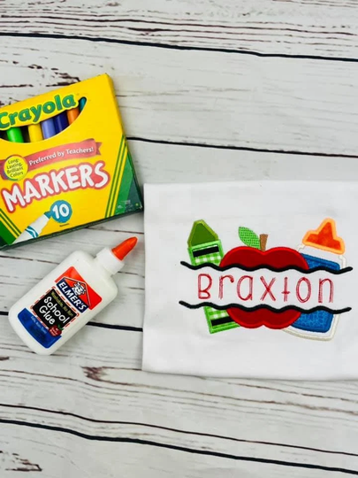 Back To School Shirt, Pre-School, Kindergarten, Boys Shirt, Girls First Grade, Elementary Day Of School, Pencils