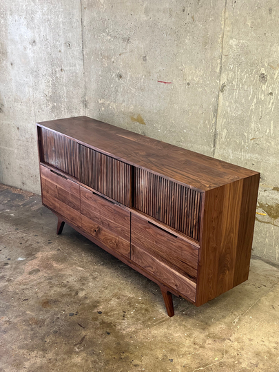 Media Storage Cabinet, Sideboard, Tv Stand. "The Palisade Cabinet", Pictured in Walnut