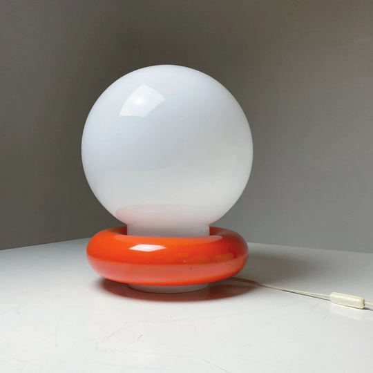 Large & Very Rare Space Age Table Lamp By Enrico Tranconi, Italy 1970S