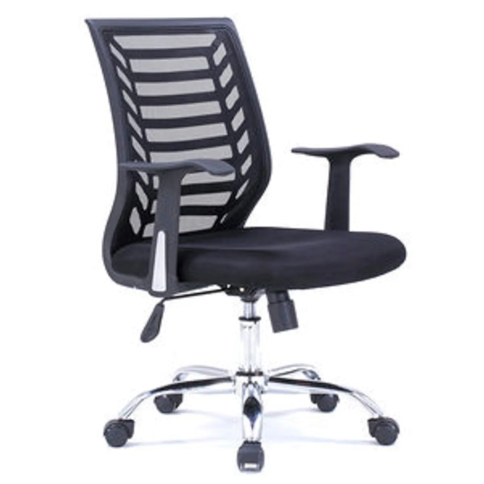 American Imaginations 24.8-in. W 38.2-in. H Transitional Stainless Steel-Plastic-Nylon Office Chair