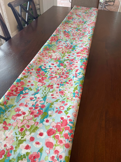 Table Runners Handmade - Painters Garden Sweet Pea Home Decor Linens