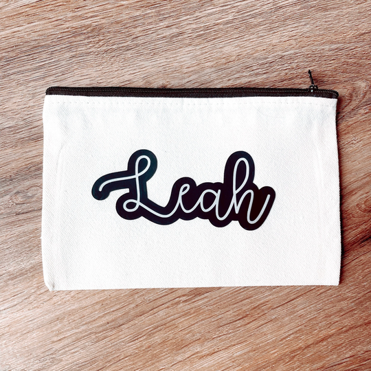 Makeup Bag - Bridesmaid Gift Pencil Case Bridal Birthday Organizer Vacation Canvas Travel Party