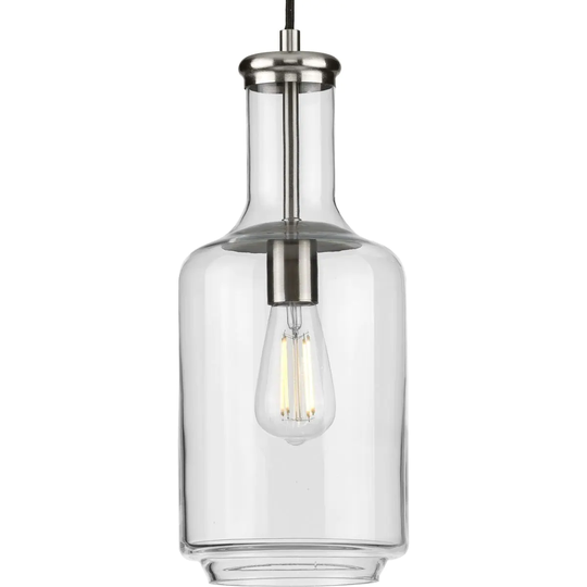 Latrobe Collection Brushed Nickel One-Light Pendant - 14.570" x 20.470" x 14.570"