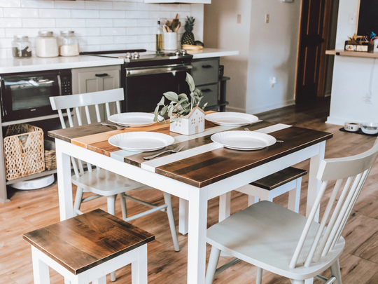 The Willow Kitchen Table | Square Dining Breakfast Small Farmhouse Style Dinette