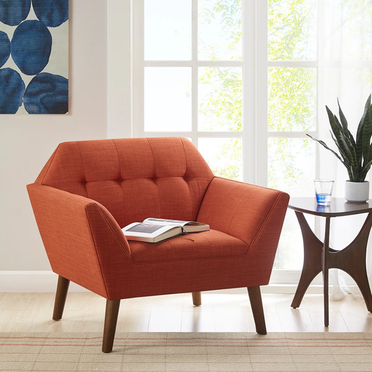 Newport Mid-century Lounge Chair Classic Accent Chair Button Tufted Armchair