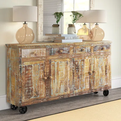 Jazmin 80" Wide 4 Drawer Sideboard