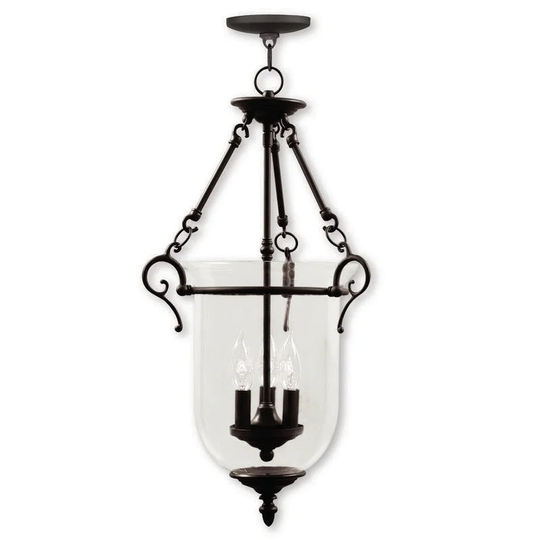 Livex Lighting Legacy 3 Light Bronze Chain Lantern