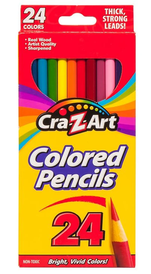 Cra-Z-Art Colored Pencils - 24 Pencils- For Crafts, Puzzles, Projects