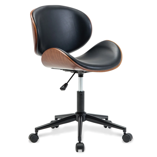 BELLEZE Modern Leather Upholstered Swivel Office Desk Chair w/ Adjustable Height