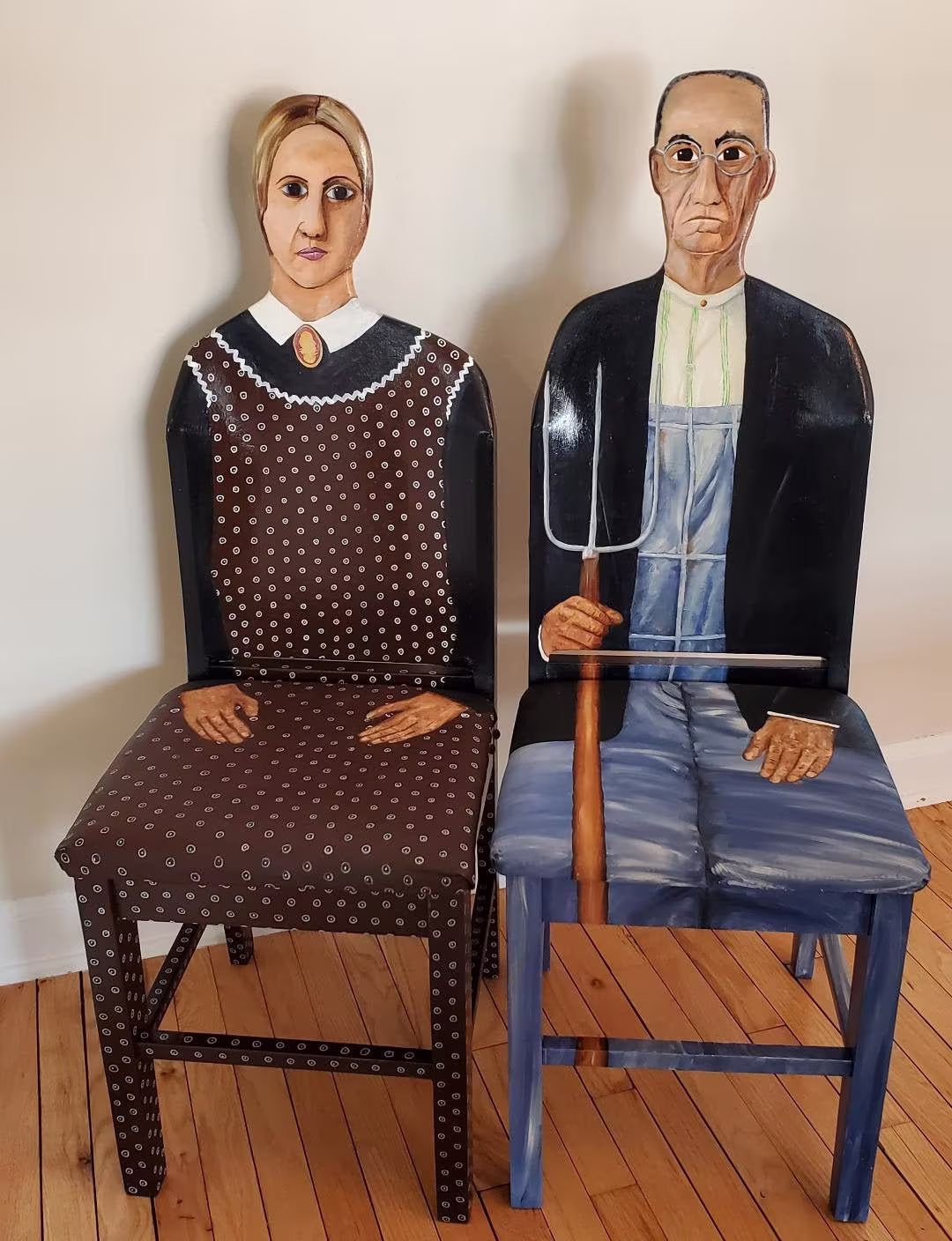 American Gothic Upcycled Chairs By Artist Todd Fendos