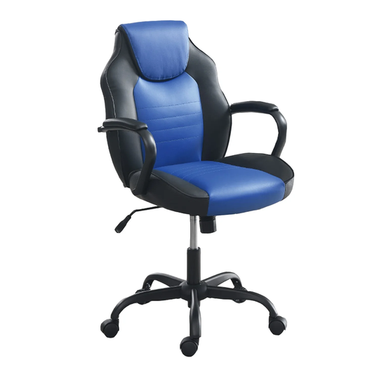 Office Chair with Padded Armrests in Black