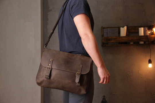 Mens Leather Messenger Bag, Laptop Bag, Crossbody Bag Men, Leather College Bag, Genuine Bag, Office Bags For Men