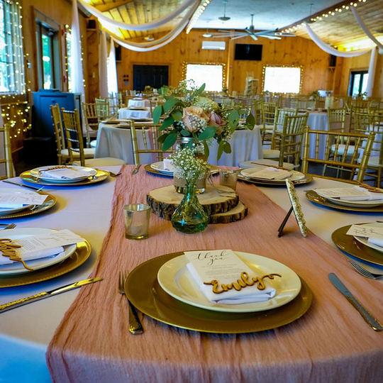 Gauze Table Runner Wedding, Cheese Cloth Runner, Rustic Wedding Decor Ru-004