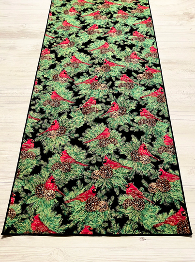 Cardinal Table Runner, Bird Runner Cardinals, Winter Decor, Christmas Bereavement Gift