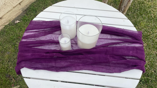 Grape Gauze Table Runner Hand Dyed, Wedding Cheesecloth Table Runner, Any Color, Decor Gauze, Bridal, Party