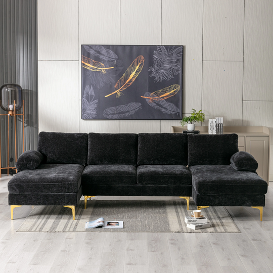 Glam U-shaped Sectional Sofa
