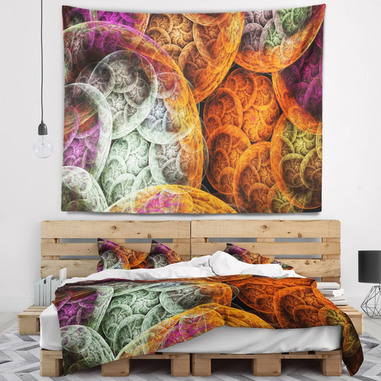 Designart 'Multi Color Dramatic Clouds' Abstract Wall Tapestry