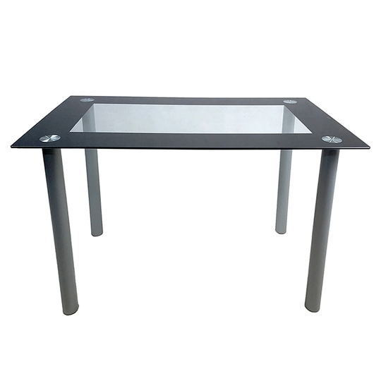 Simple Living Uptown 110cm Dining Table Tempered Glass Dining Table