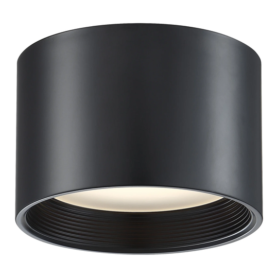 Reel 1-light Black LED Large Flush Mount