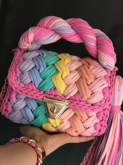 Handmade Colorful Crochet Bag