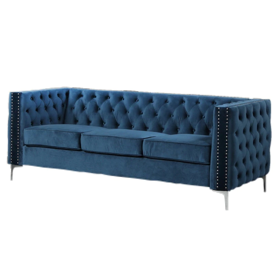 Best Master Furniture Camila Velvet Upholstered Living Room Sofa