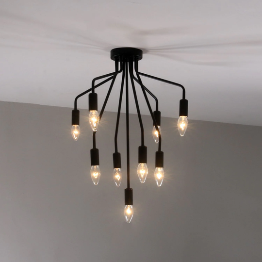 19.7-in. Statement Sphere Semi Flush Mount Ceiling Light